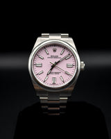 Rolex Oyster Perpetual 41 Candy Pink dial, front view