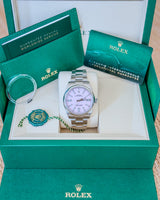 Rolex Oyster Perpetual 41 Candy Pink dial, detail view