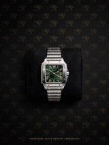 Cartier Santos de Cartier Medium Model — Steel, Green Dial (WSSA0061)