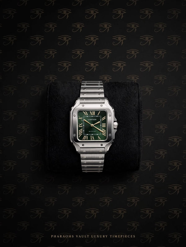 Cartier Santos de Cartier Medium Model — Steel, Green Dial (WSSA0061)