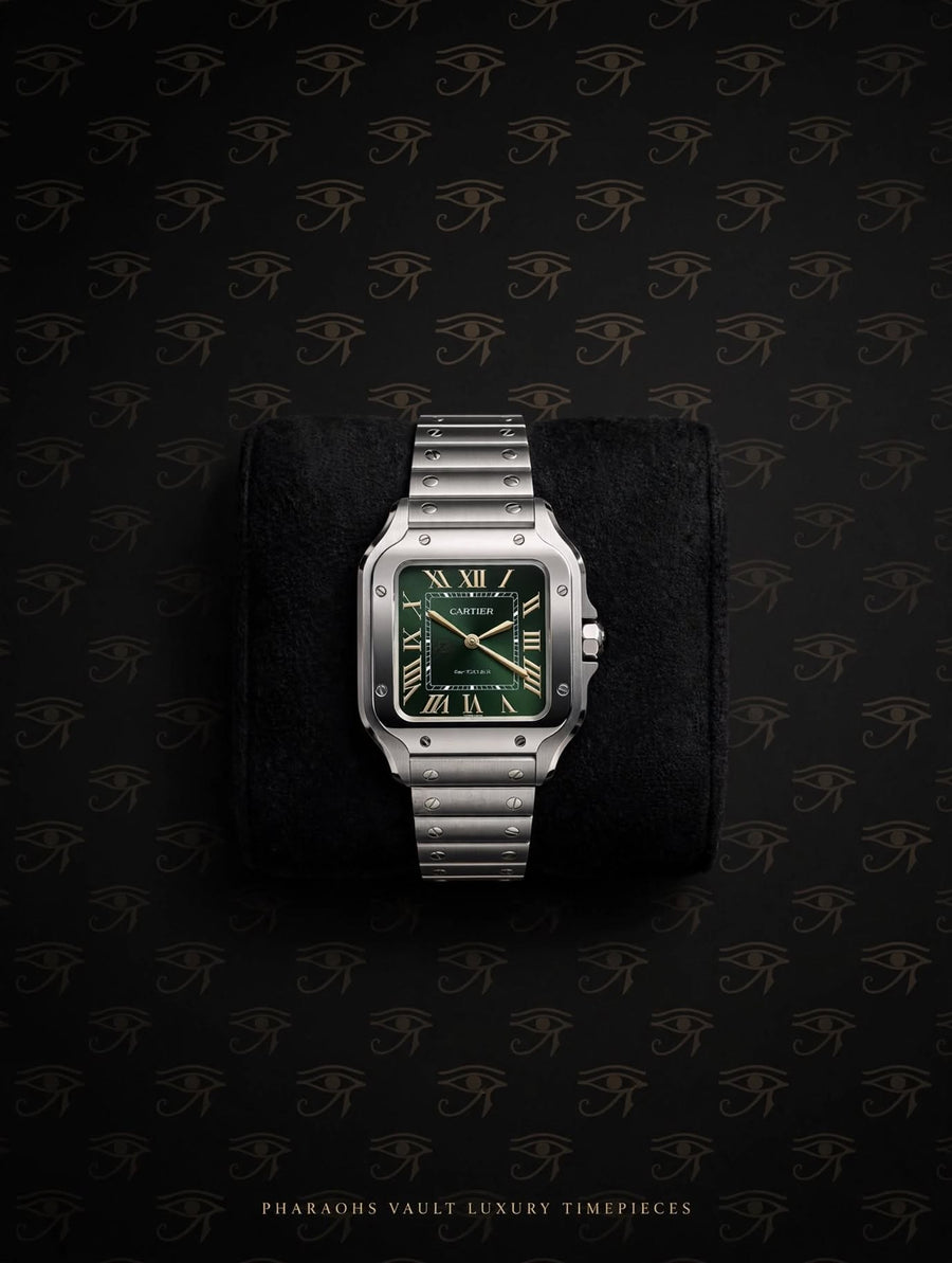 Cartier Santos de Cartier Medium Model — Steel, Green Dial (WSSA0061)